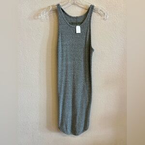 Enza Costa Gray Ribbed Sleeveless Dress Size Medium